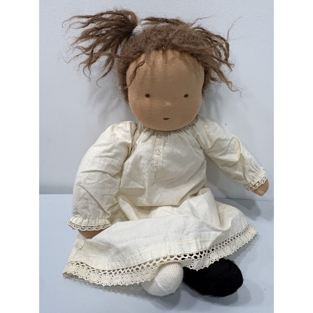 KATHE KRUSE WALDORF Doll 17" Bendable Cloth Germany Vintage Clothes Cute